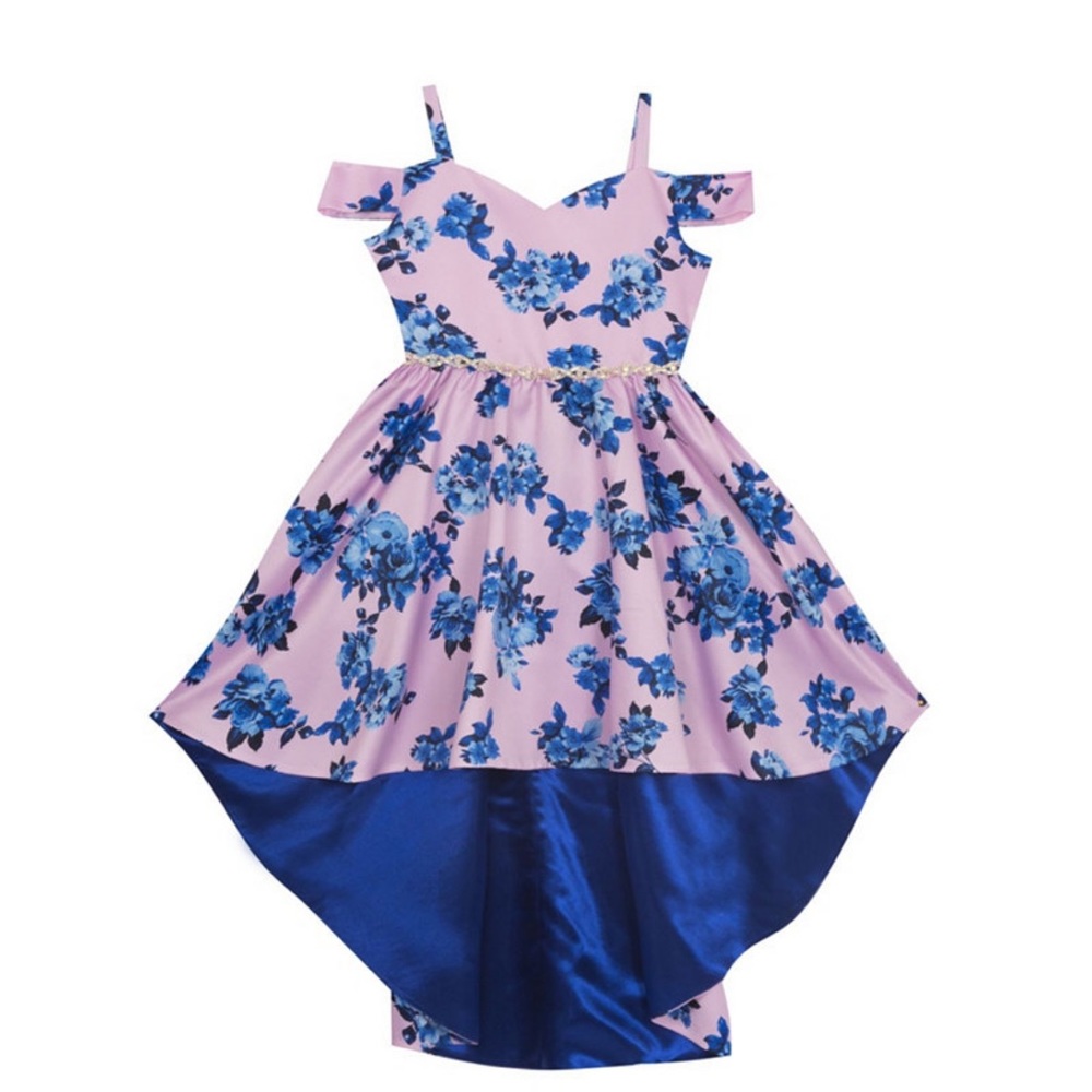Toddler Girls Satin Hi-Low Dress - size 4T